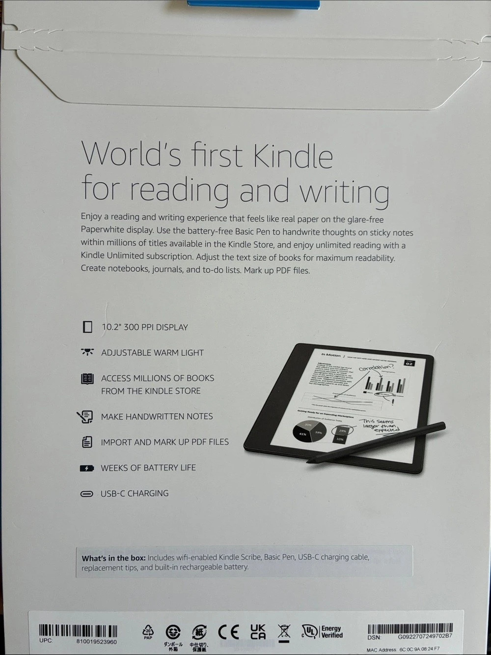 Amazon Kindle Scribe (16 GB) with Basic Pen 16GB eBook Reader with Basic Pen - Picture 2 of 3
